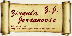 Živanka Jordanović vizit kartica